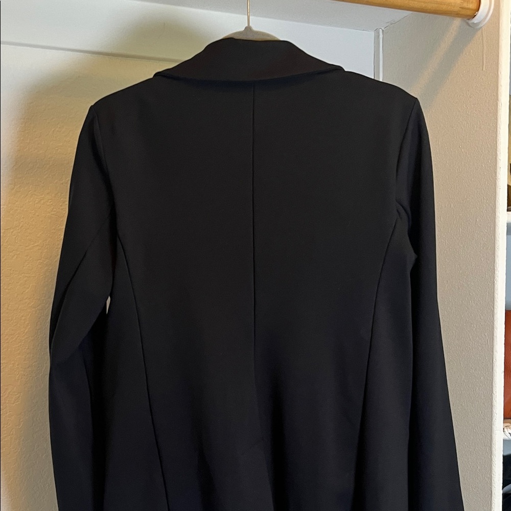 Banana Republic Long & Lean stretch Ponte Black Single-Button Blazer Medium - Picture 8 of 12